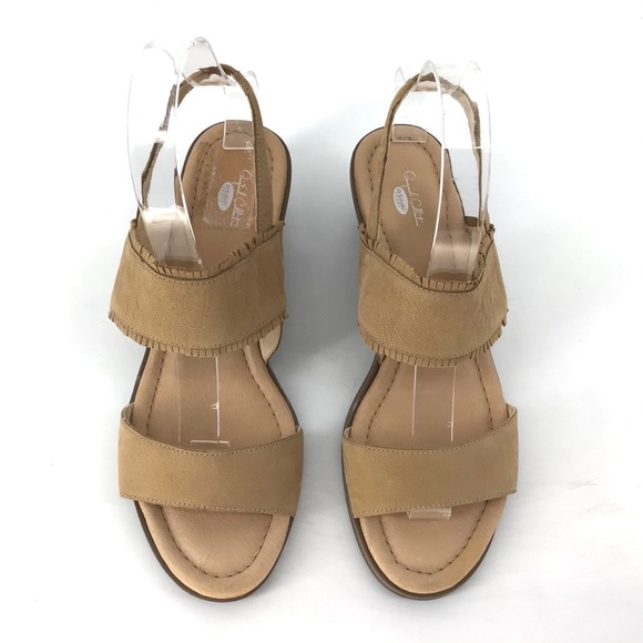 NEW Dr Scholl's Gilles Tan Leather Wedge Sandal - Picture 5 of 8